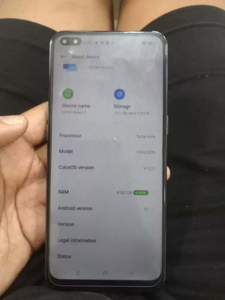 Oppo reno 4f 8+8/128gb