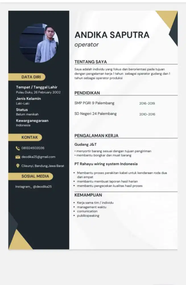 Info loker nya kk untuk lulusan SMP