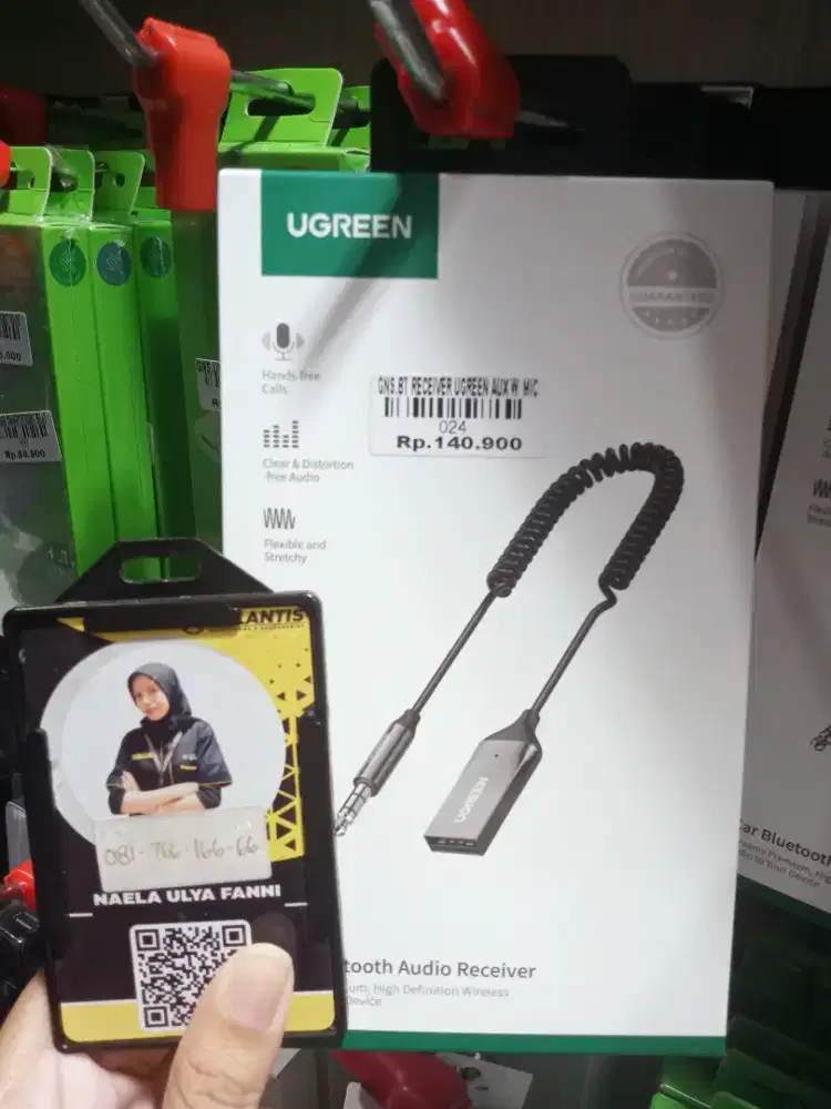 BT RECEIVER UGREEN AUX W/MIC| ATLANTIS DAHSYAT