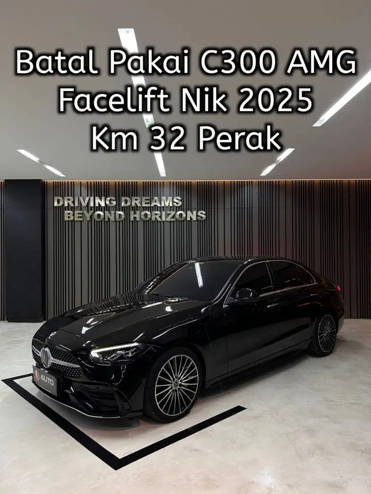 Mercedes Benz C300 AMG Facelift 2025 Mercy Km32perak Hitam B1650NAE