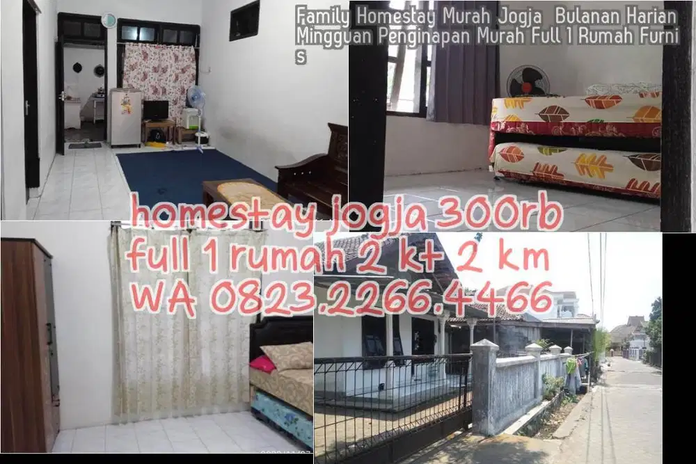 Family Homestay Murah Jogja  Bulanan Harian Mingguan Penginapan Murah
