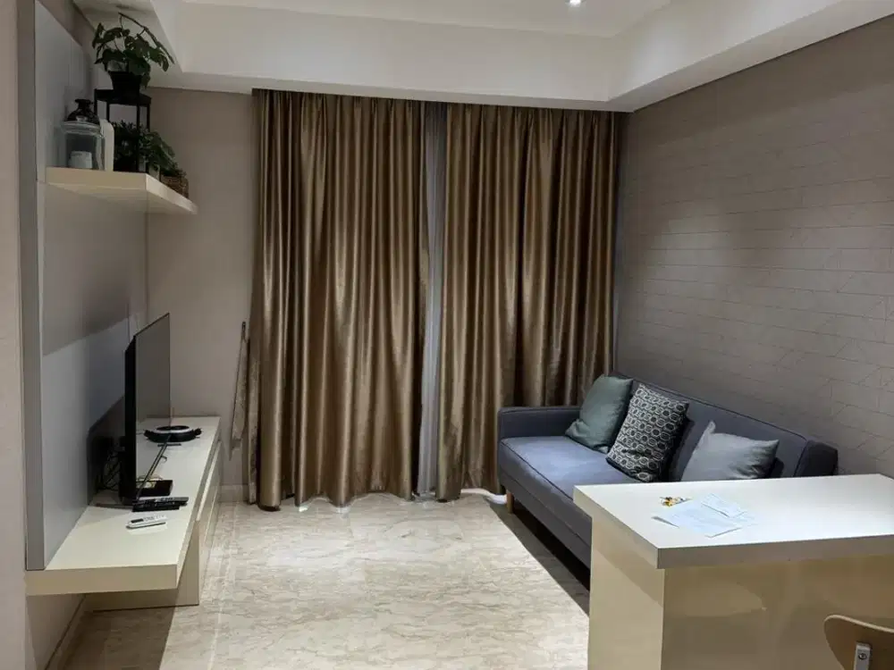 Sewa Apartemen Gold Coast PIK type 1BR luas 51m full furnish interior