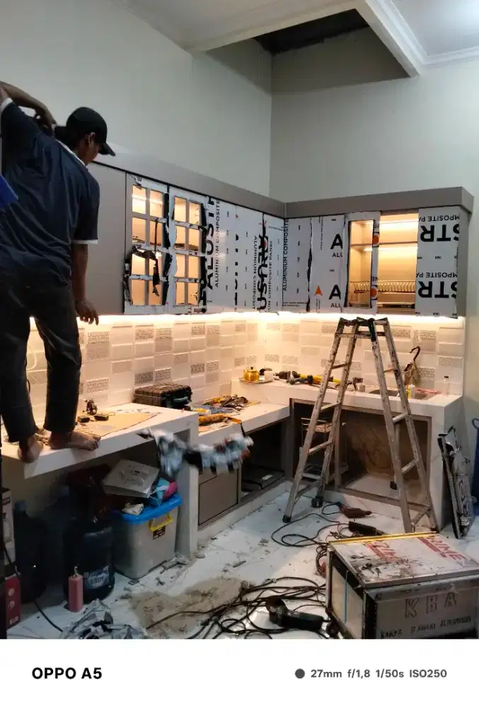 Kitchen set aluminium double layer anti rayap