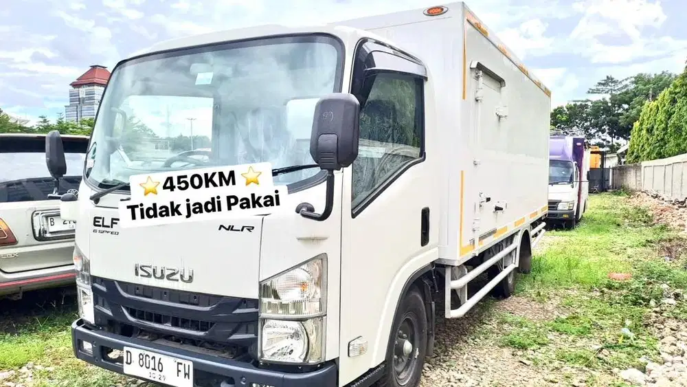 450KM SEPERTIBARU TERMURAH CDE LONG Isuzu elf NLR L Box fiber 2024 bok