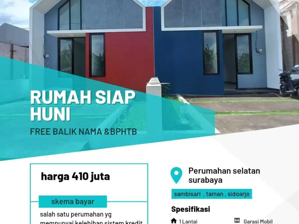 Rumah murah dekat jalan raya taman