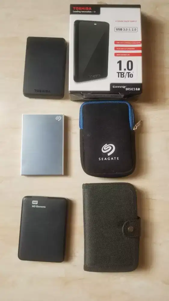 Harddisk portable 1tb 100% sentinel Toshiba Seagate WD