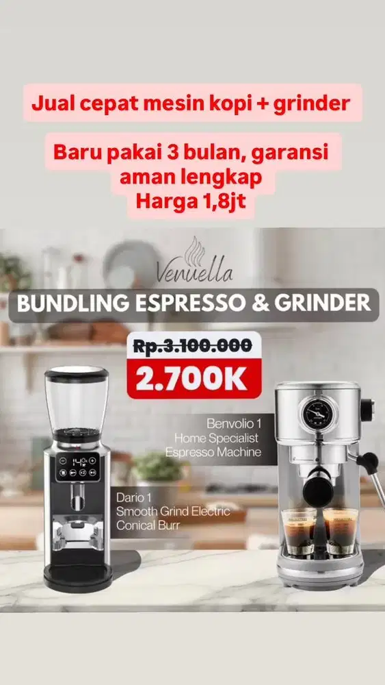 Mesin kopi + grinder