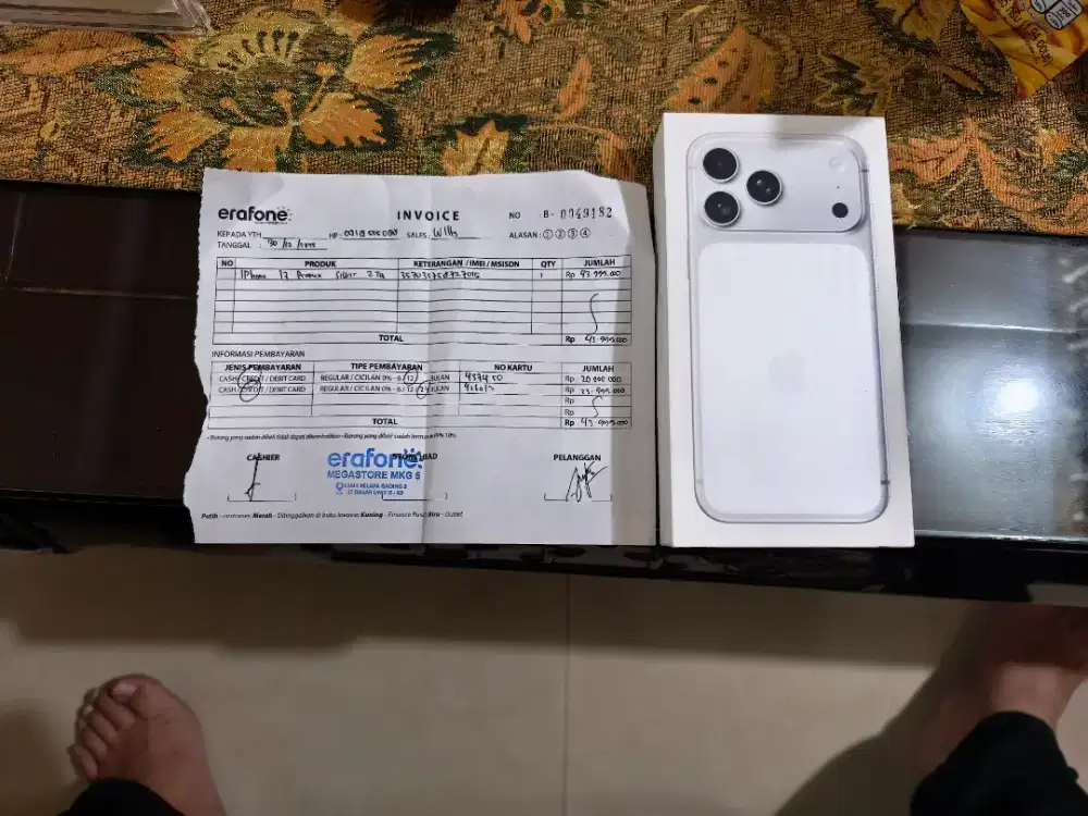 Iphone 17 promax 2 tb silver segel ibox