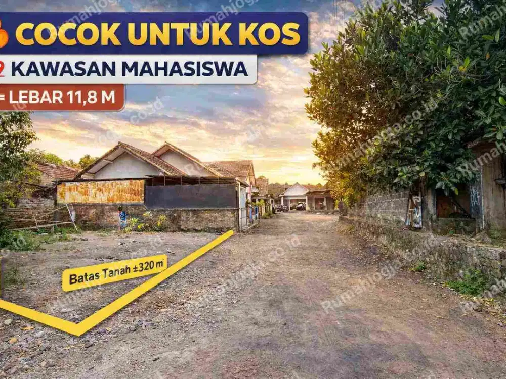 Dijual Tanah Cocok Kos di Condongcatur Kawasan Mahasiswa – SHM Pekarangan, Lebar 11,8 m