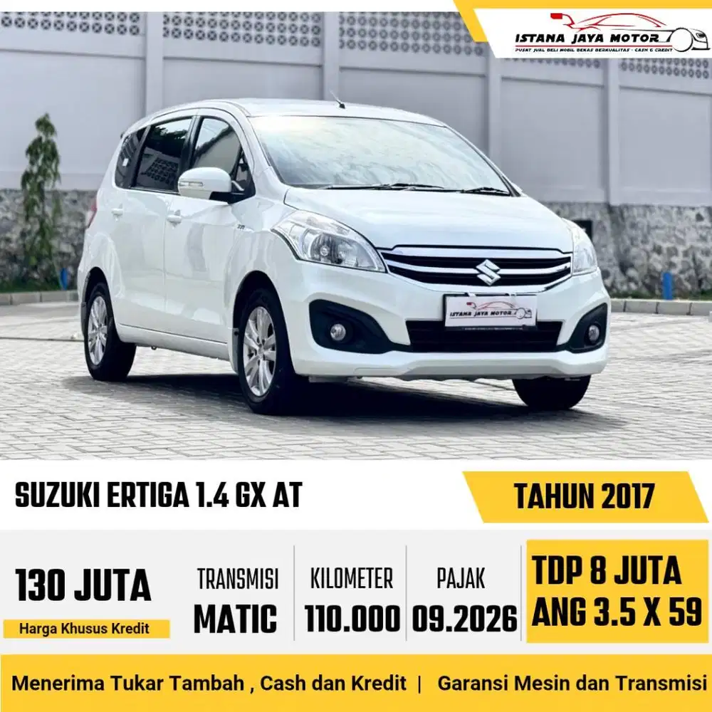 UNIT TERAWAT Suzuki Ertiga GX 1.4 AT 2017 Putih