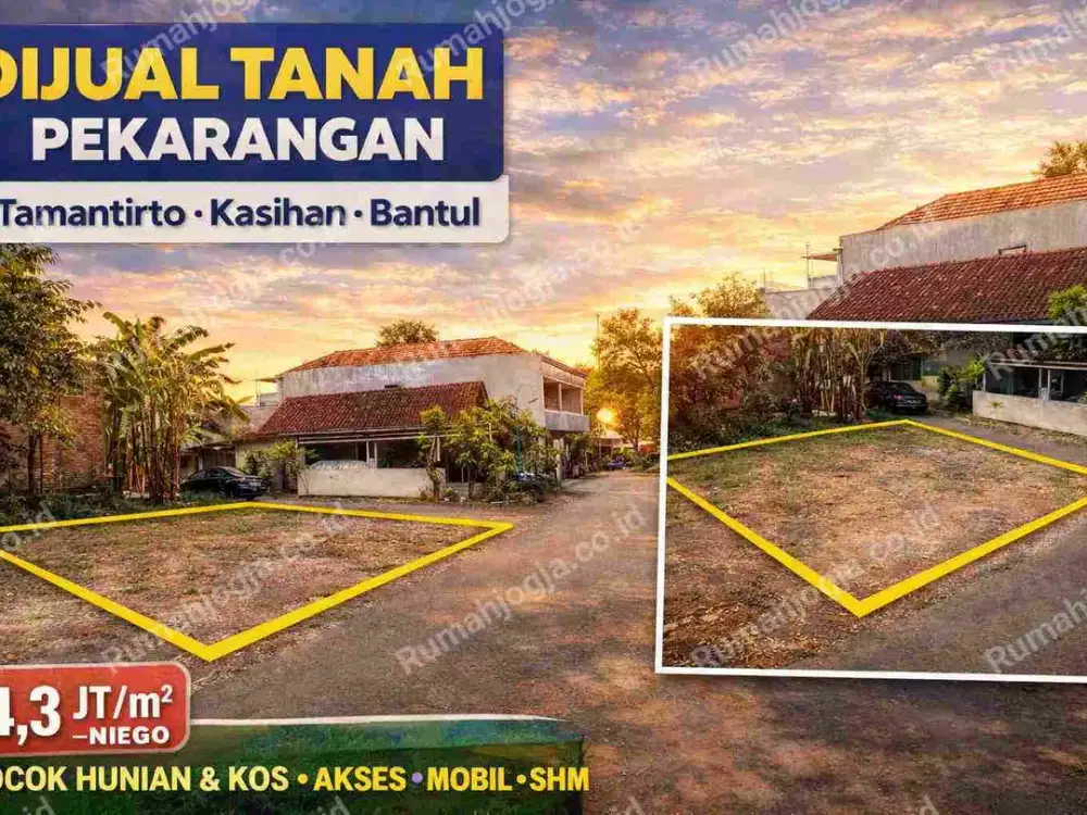 Dijual Tanah Pekarangan Murah di Tamantirto Kasihan Bantul – Dekat Kampus, SHM, Akses Mobil