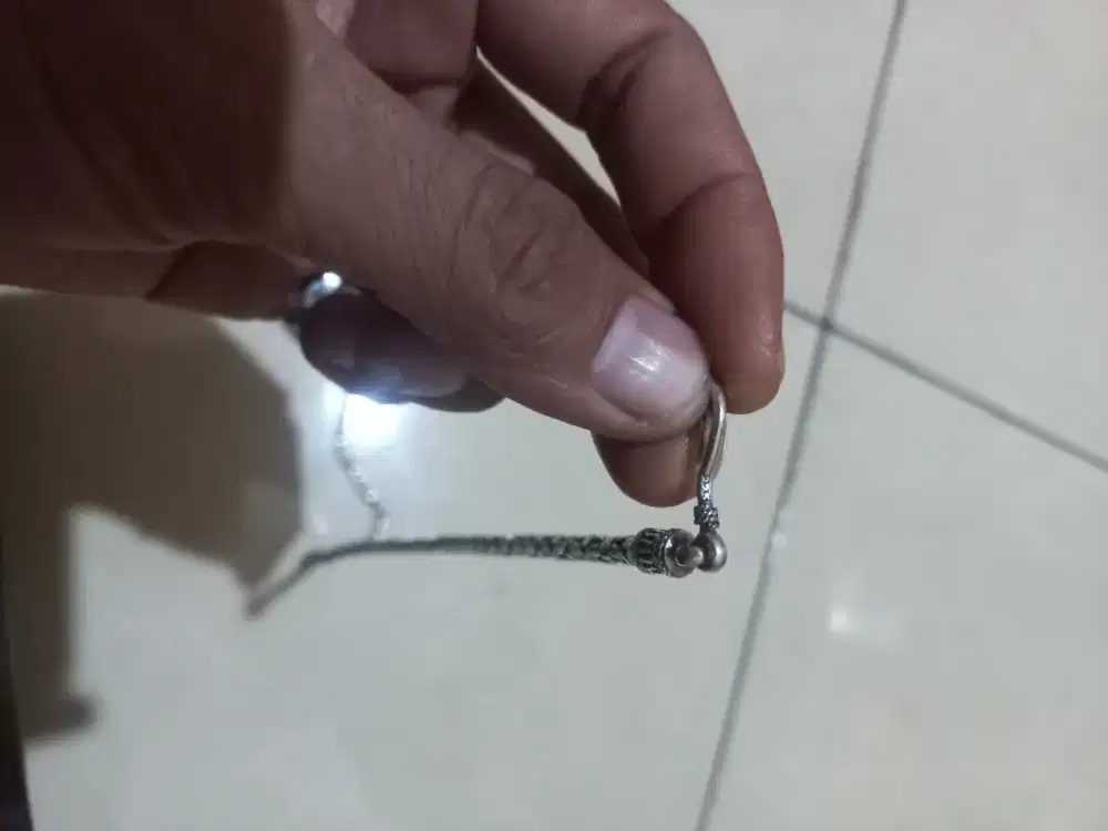 Kalung perak rantai borobudur