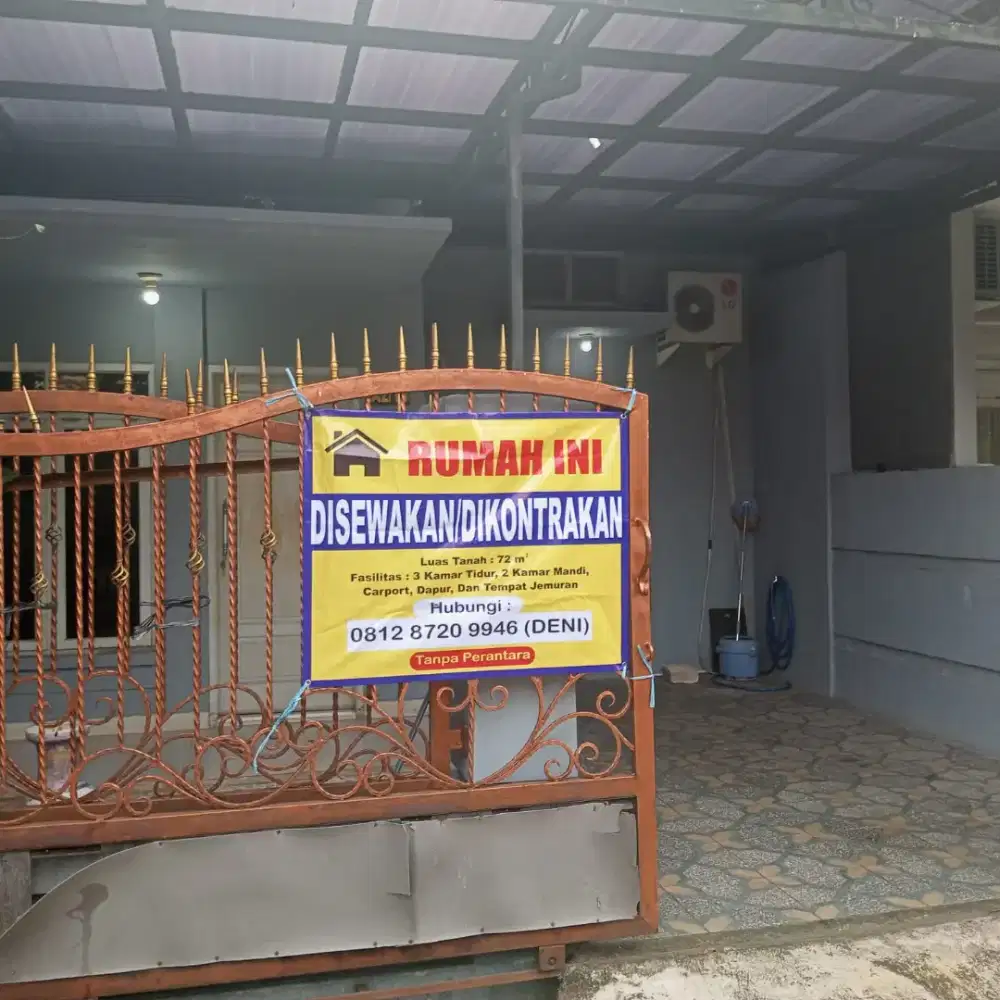 RUMAH 3 KAMAR DISEWAKAN KOTA DEPOK