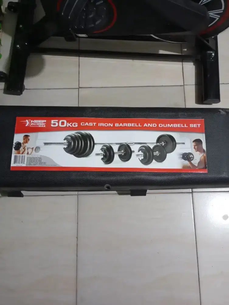 Jual barbel besi 50 kg