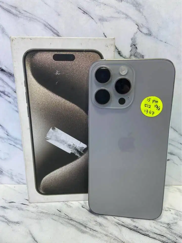 Second IPHONE 15 PROMAX 512gb IBOX Natural Titanium Welljoss