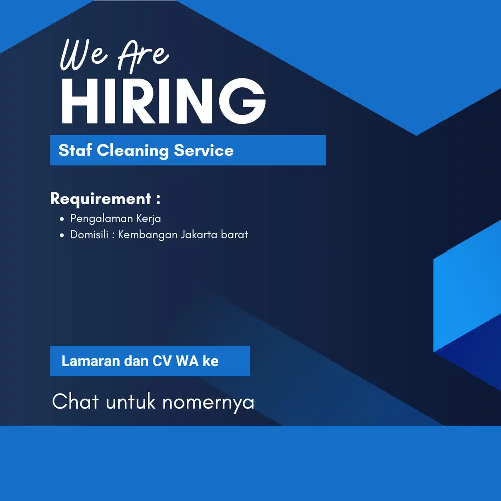 Lowongan Kerja Cleaning Service