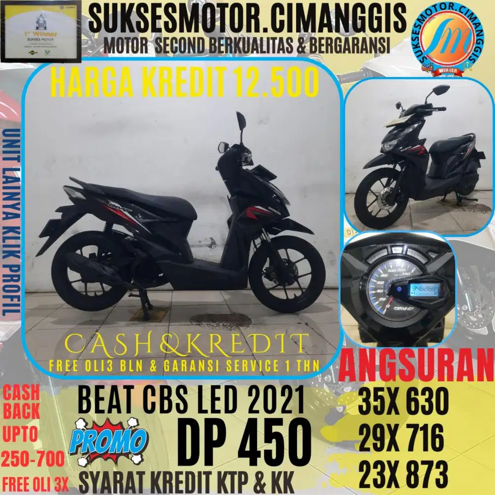 DP 450 BEAT CBS LED CASHBACK UPTO 700 RIBUAN FREE OLI 3BLN