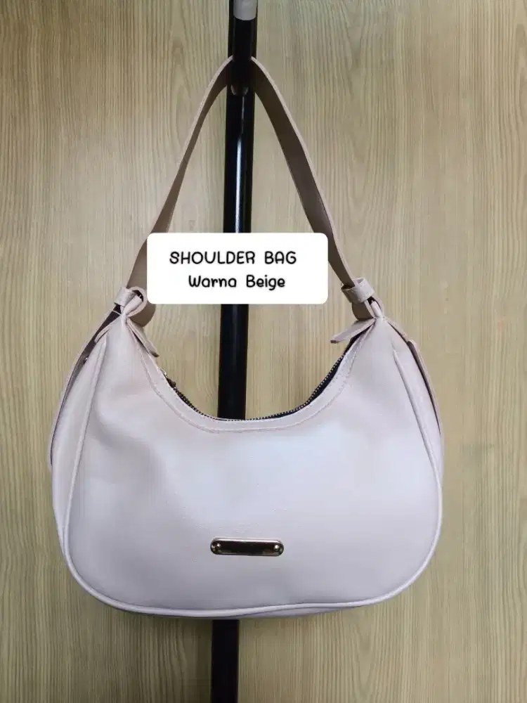 Shoulder Bag Wanita Warna Beige