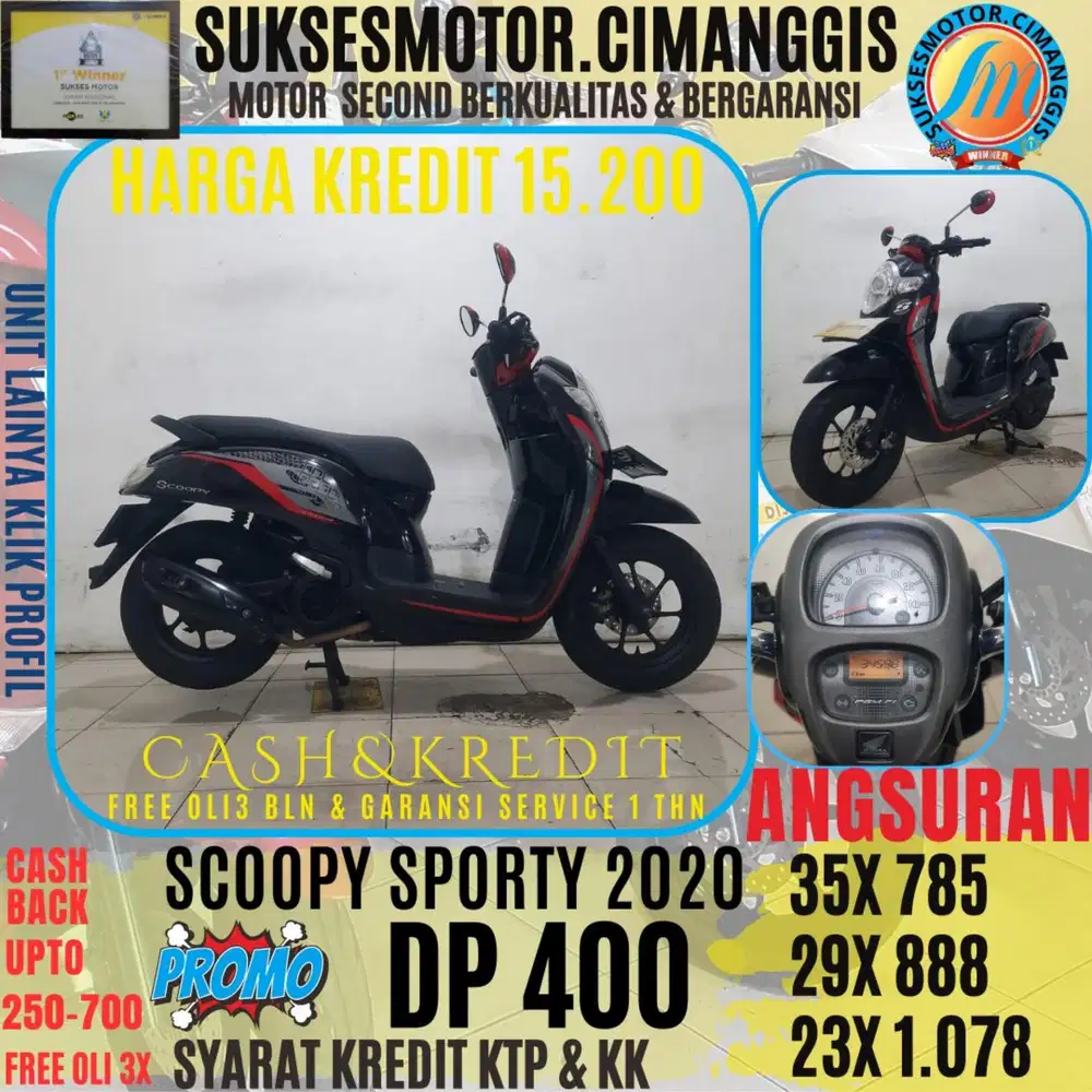 DP 400 SCOOPY SPORTY CASHBACK UPTO 700 RIBUAN FREE OLI3BLN