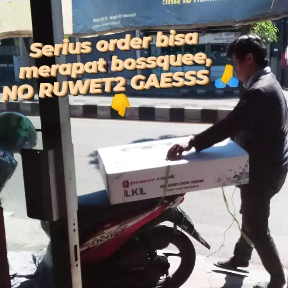 Kompor gas  tanam 3 tungku kaca garansi 1tahun