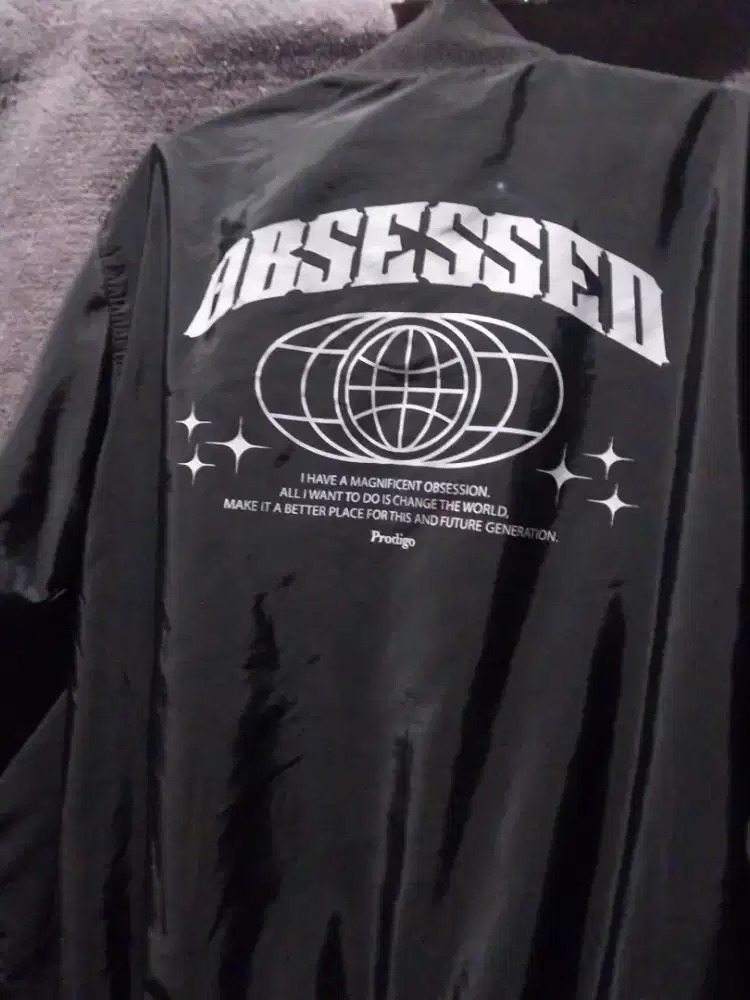 Jaket Bomber Hitam Pria