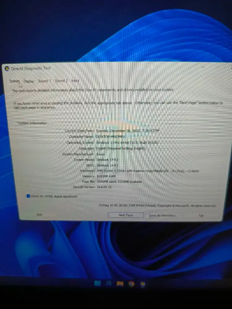 Axioo Slimbook 14R3 second bagus 3jt bisa nego