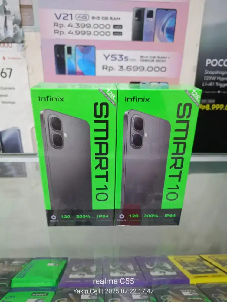 Infinix Smart 10 4+4/128 GB IP64 Layar 120Hz  T7250 Garansi Resmi