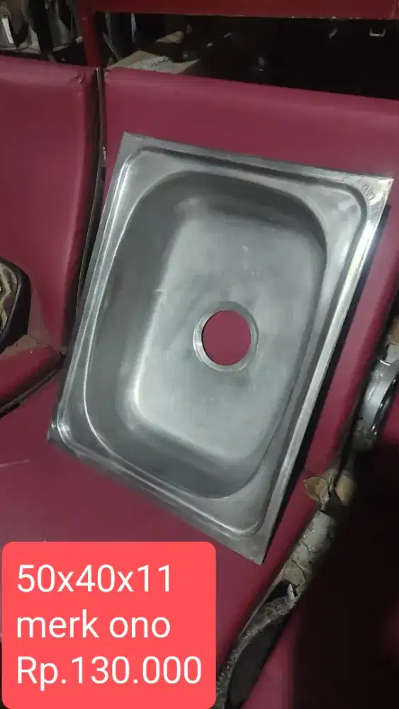 WESTAFEL SINK STAINLESS 50x40x11 MERK ONO SEKEN BEKAS REKONDISI