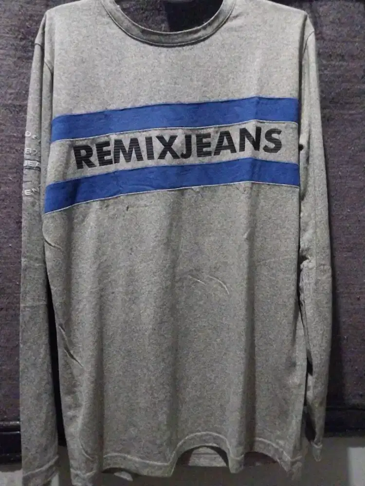 Kaus Panjang Abu Remix Pria