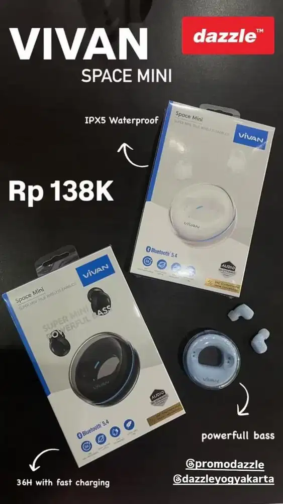 HEADSET NIRKABEL VIVAN SPACE MINI