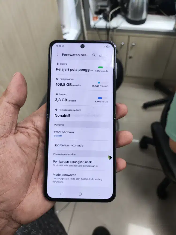 Jual Samsung z flip 4 kondisi klw di lipat mati