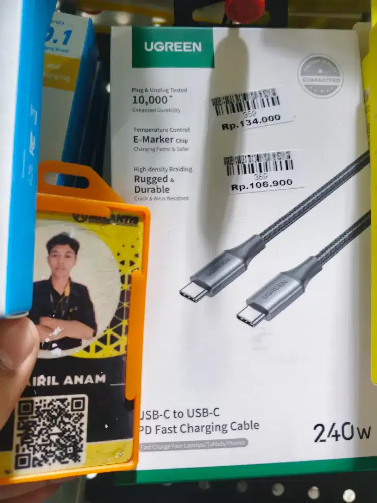 KABEL UGREEN C TO C 240Watt 1Meter