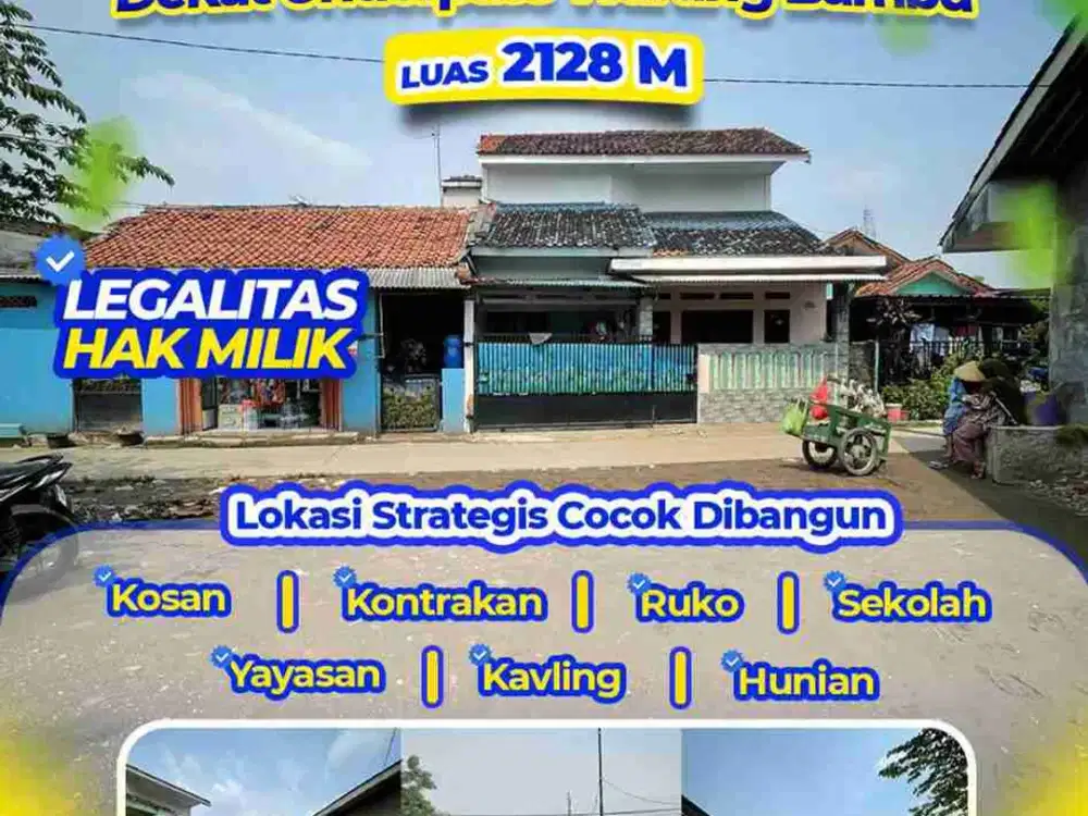 Tanah Dekat Underpass Warungbambu Karawang Luas 2128 m Dijual Cepatt