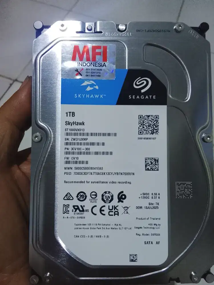 Hardisk 3,5 seagate skyhawk 1tb garansi resmi mfi