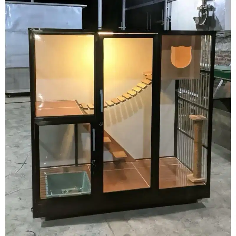 Kandang Kucing Premium Hitam Estetik