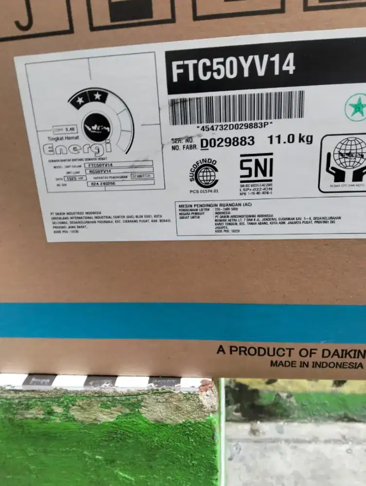 JUAL INDOR BARU DAIKIN 2PK R32  KONDISI BARU GREESS