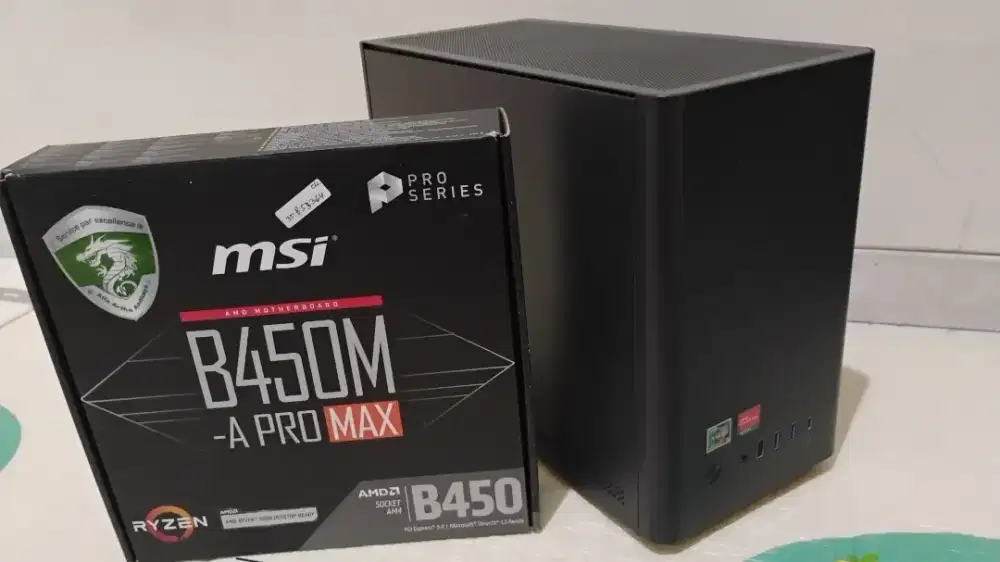 Motherboard MSI - AM4 dan casing PC m-atx