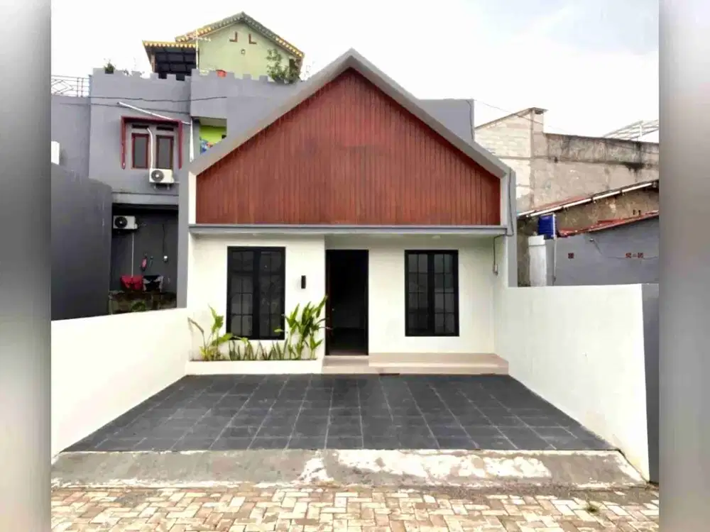 Di Jual Rumah Scandinavian with rooftop, asri nyaman dan tenang di Jagakarsa.