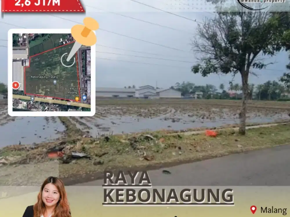 Dijual Tanah Strategis di Kebon Agung Malang