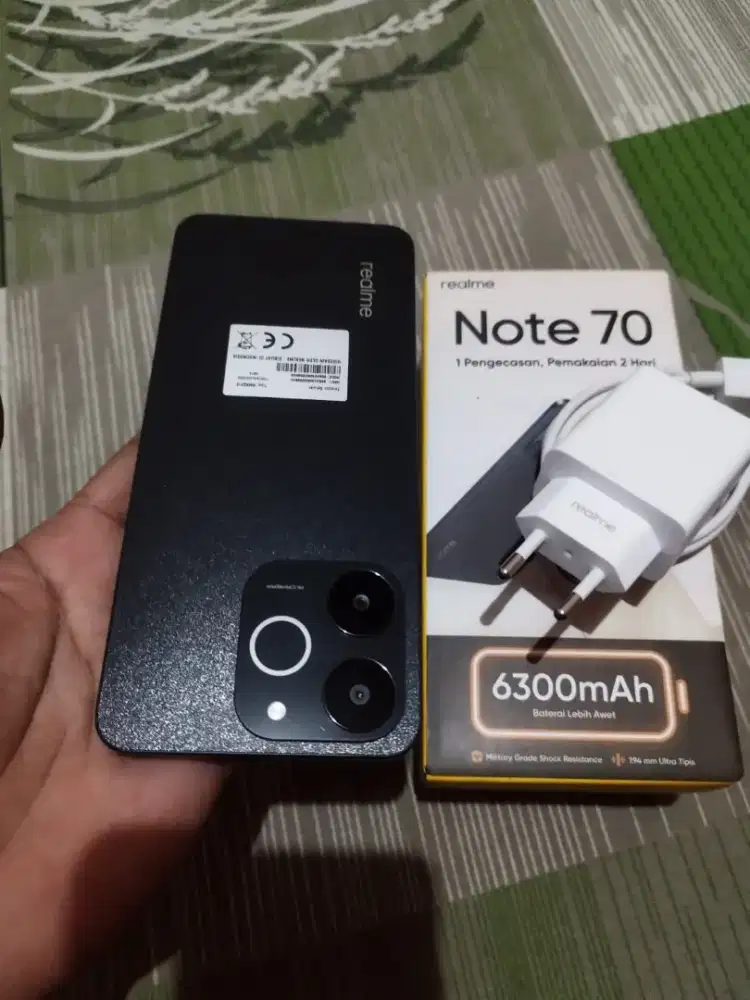 Realme Note 70 Ram 4+8/128 Fullset Gress Nominus.