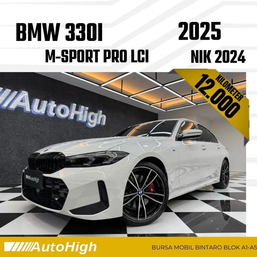 DP10% [Km12.000] 330i M-Sport Pro LCi 2024 White Reg 2025 #AUTOHIGH