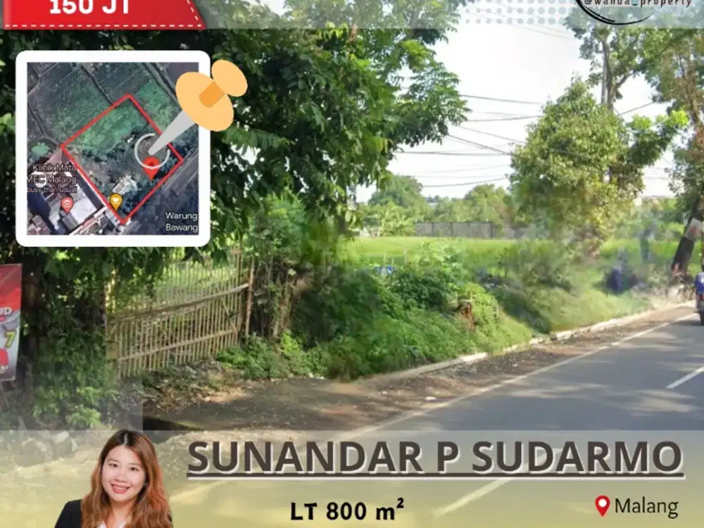 Disewakan Tanah Strategis Jalan Raya Kota Malang