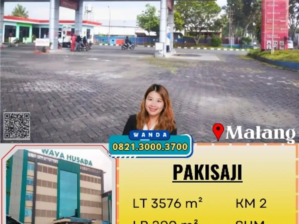 Dijual Tanah Bonus SPBU Aktif di Pakisaji Malang