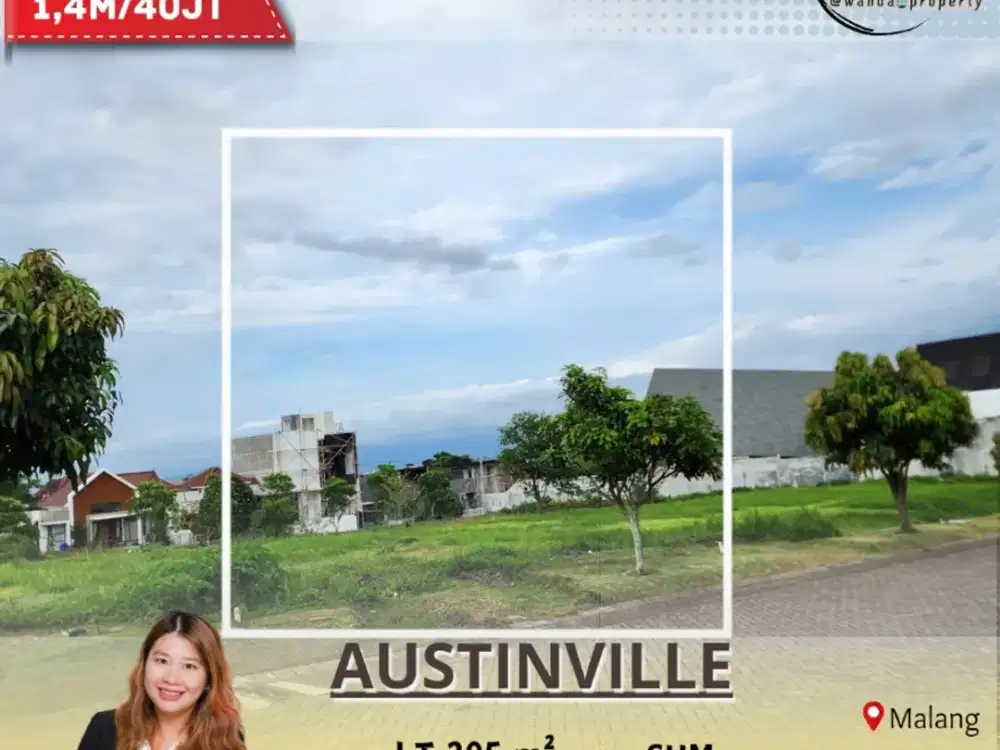 Dijual Cepat Tanah Kavling Luas di Austinville