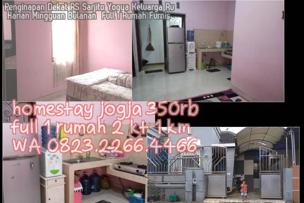 Penginapan Dekat RS Sarjito Yogya Keluarga Ru Harian Mingguan Bulanan