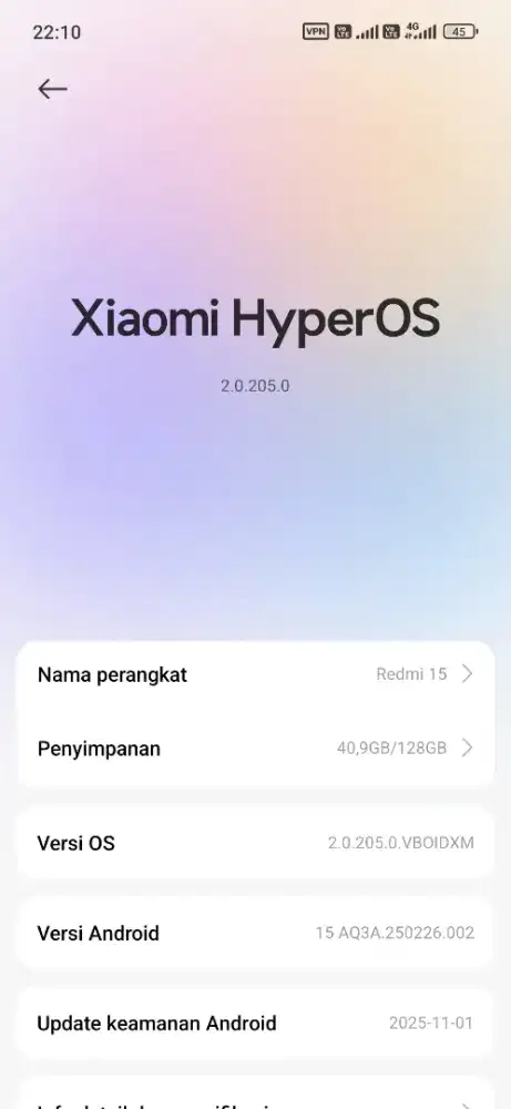 Redmi 15 fullset like new