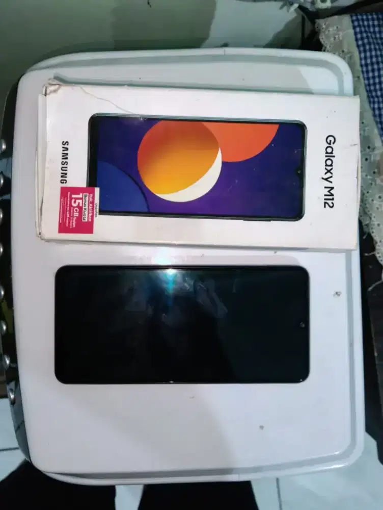 samsung m12 ram 3 internal 32 fullset ori