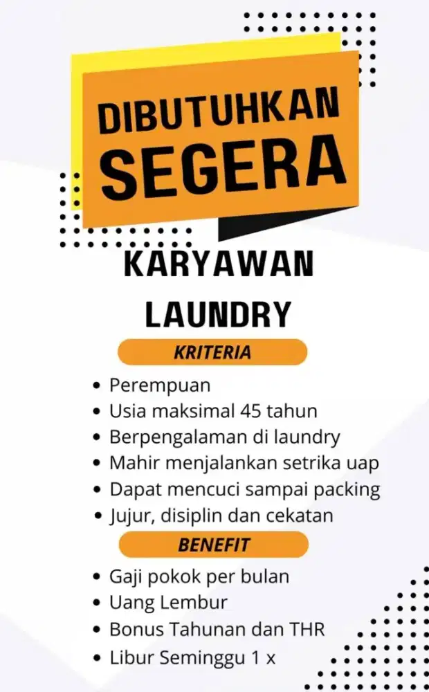 Karyawan Laundry