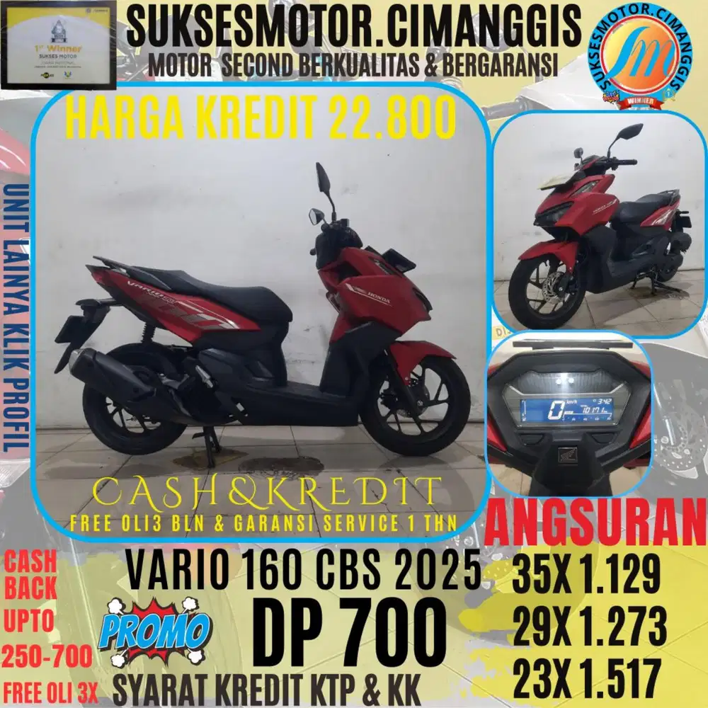 DP 700 VARIO 160 CBS CASHBACK UPTO 700 RIBUAN FREE OLI3BLN