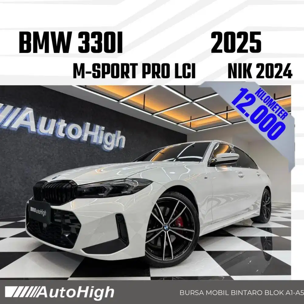 DP10% [Km12.000] 330i M-Sport Pro LCi 2024 White Reg 2025 #AUTOHIGH